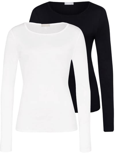 Hanro Dames onderhemd lange mouw 2 pack Ultralight
