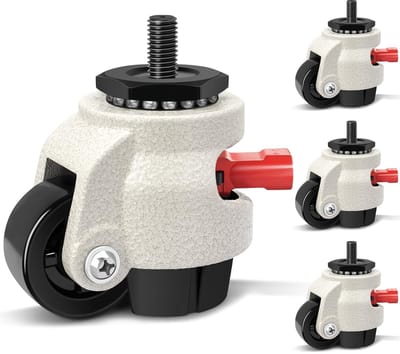 Dailygoods- Meubelwielen Heavy Duty - Verstelbare Hoogte - Zwenkwielen - Meubelroller - Set van 4 - Laadcapaciteit 1000 kg - Meubelrollen