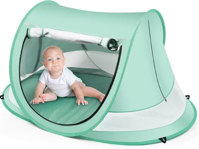 Babystrandtent - Opvouwbaar met Muggennet - UPF 50+ UV Bescherming voor Baby's en Kinderen - 1 Stuk