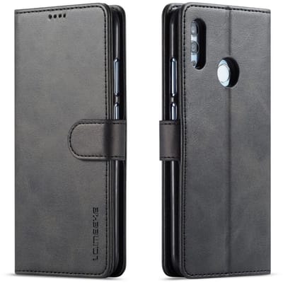LC.IMEEKE Hoesje - Geschikt voor Huawei P Smart (2019) Hoesje - LC.IMEEKE Luxe Book Case - Zwart