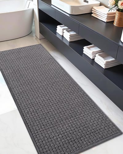Dailygoods- Badmat Zeer Absorberend 44 x 120 cm - Antislip - Zacht en Comfortabel - Driedimensionaal Weefproces - TPR Onderkant - Vermindert Vermoeidheid - Badkamermat