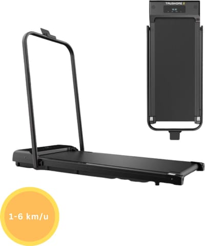 Livista Inklapbare Loopband – 1-6 km/h – Hometrainer voor Thuis – Wandel- & Hardloopband – LED Display – met Afstandsbediening – Compact & Stil