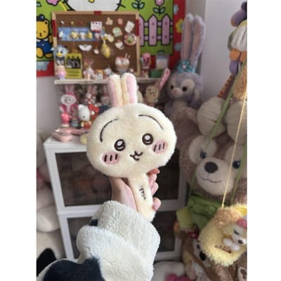 Chiikawa Cartoon Pluche Handheld Hachiware Umsaki Make-up Spiegel Draagbaar Schattige Draagbare Spiegel Meisje Verjaardagscadeau