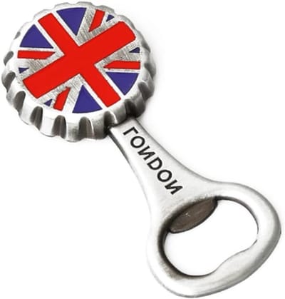 Retro Flessenopener met Magnetische Bevestiging - Britse Vlag Ontwerp voor Bier en Frisdrank - Perfect Cadeau voor Verjaardag, Bruiloft en Kerstmis