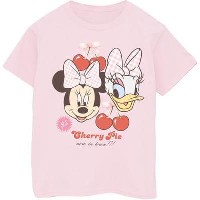 Disney Meisjes Cherry Pie Minnie Mouse & Daisy Katoenen T-Shirt (Baby Roze)