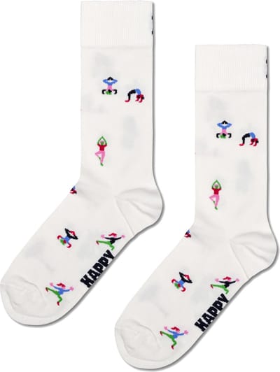 Happy Socks Yogi Sock - unisex sokken - wit - Unisex - Maat: 41 - 46