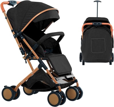 PIPIPOXER Kinderwagen Buggy 0-36 maanden Sportwagen met Ligpositie-Zwart