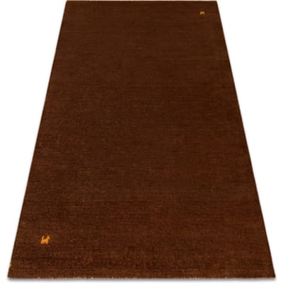 Kleden Rugsx Wollen tapijt GABBEH LOOM bruin - HANDGEWEVEN 125x180 cm