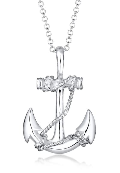 KUZZOI - Halsketting - Anker Seil Maritim 925 Silber - Heren