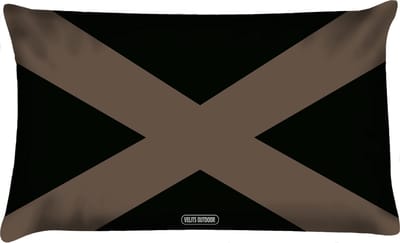 Sierkussen - Buitenkussen Mud Race Waterafstotend Bootkussen Cross - Zwart En Bruin - 60 Cm X 40 Cm