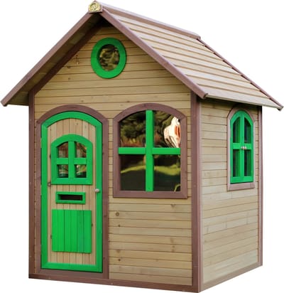 AXI Julia Speelhuis in Bruin/Groen - Speelhuisje voor de tuin / buiten - FSC hout - Tuinhuisje voor kinderen