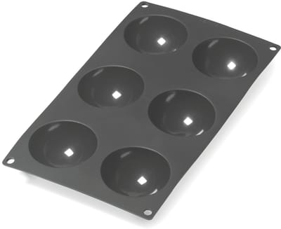 Lékué Bakvorm - 6 Halve Bollen - Siliconen - Black