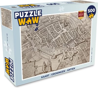 Puzzel Kaart - Groningen - Antiek - Legpuzzel - Puzzel 500 stukjes