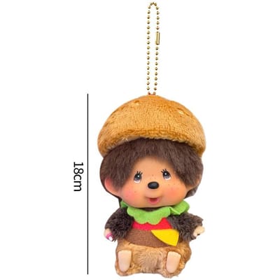 Porte-clés Kawaii Monchhichi Dessin animé Nouveau Pendentif Monchichi Charms à Suspendre pour Sac à Dos Porte-clés Mignon Monchich Cadeau de Fête brown