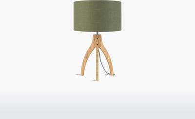 GOOD&MOJO Tafellamp Annapurna - Groen/Bamboe - Ø36cm - Scandinavisch,Bohemian