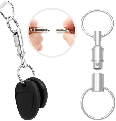 2-Delige Deelbare Sleutelhanger I Sleutelhanger I Sleutelhouder I RVS I Zilver