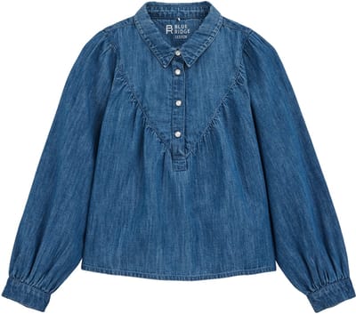 WE Fashion Meisjes denim blouse