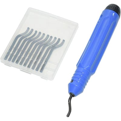 Couteau d'ébavurage à main Grattoir d'ébavurage Outil à chanfreiner Outil de bordure d'enlèvement de déchets plastiques Manche avec lame
