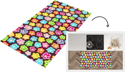 Keukenloper - Loper keuken - Meisjes - Bloem - Patronen - 120x60 cm - Keukenloper vinyl