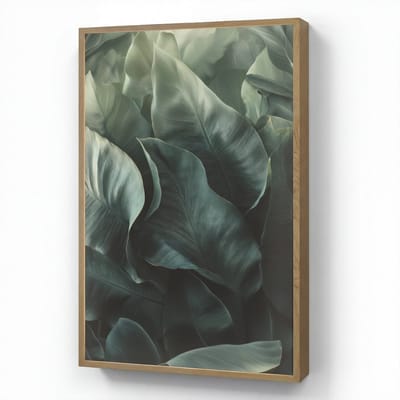 Wandlamp 60x90 cm - Oplaadbaar - Groen - Bladeren - Glad - Nerven - Wandlampen binnen woonkamer - Slaapkamer lamp - Decoratieve nachtlamp - Vloerlamp draadloos