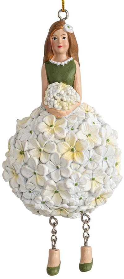 Hortensiameisje wit 6x6x11cm