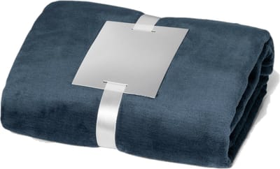 Stricker Fleece deken - plaid - blauw - polyester - 120 x 150 cm