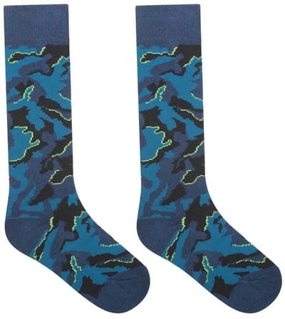 Dare2b Printed Ski Lange Sokken Blauw EU 23-27 Kinderen
