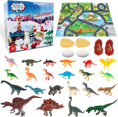 Advent Kalender 2024 - 24 Dagen Countdown Kalender - Kerstmis - Dinosaurussen - Verrassingen - Cadeaus Voor Jongens En Meisjes