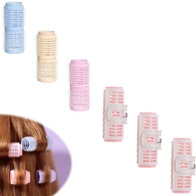 Dailygoods - Krulspelden - Grote krulspelden set - Zelfklevende krulspelden - Onverwarmde krulspelden - Voor haar van verschillende lengtes - Ideaal v...