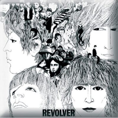 The Beatles - Revolver Pin - Wit/Grijs