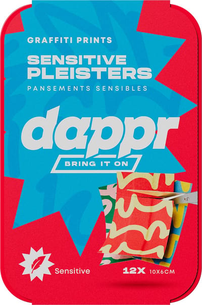 Dappr Graffiti Knip Pleisters - Duurzaam & Hypoallergeen - 1.2 meter - Milieuvriendelijke Bamboe Pleisters voor Kinderen en Volwassenen - Flexibel & Ademend