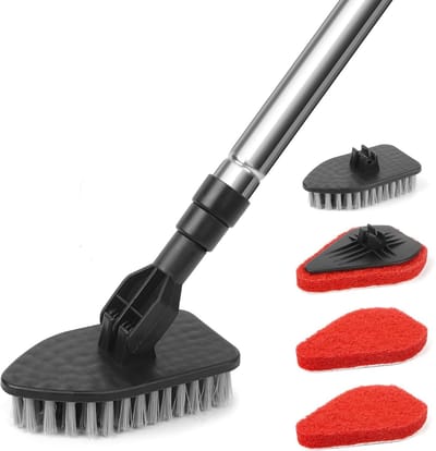 carmdering - 1 Set Multifunctionele Badkamer Tegel Schoonmaak Borstel - Harde Haar en Stof Lange Handvat Borstel - voor vloeren, muren en hoeken - Preventieve Douche, Keuken