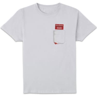 Shaun of the Dead Foree Electric Pocket T-shirt - Wit - S