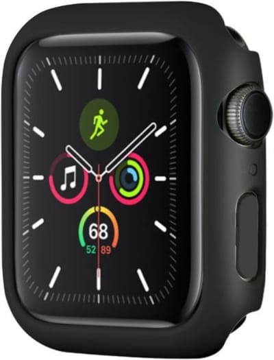 Strap-it PC Case bescherming - Geschikt voor Apple Watch case 40 mm- Hoesje geschikt voor Apple Watch 4/5/6/SE case - Mat zwart - iWatch cover voor maat 40 mm