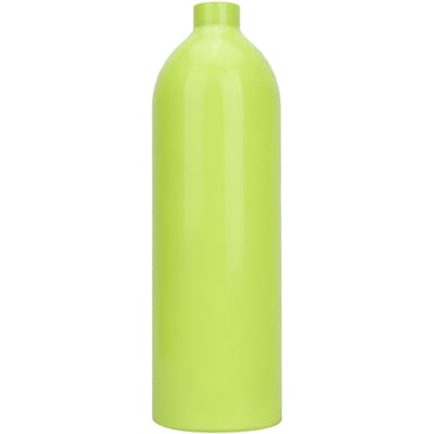 Bouteille de plongée sous-marine miniature en aluminium aéronautique 6061 de 1 L, pour snorkeling et accessoires de plongée, vert fluorescent verte fluorescente