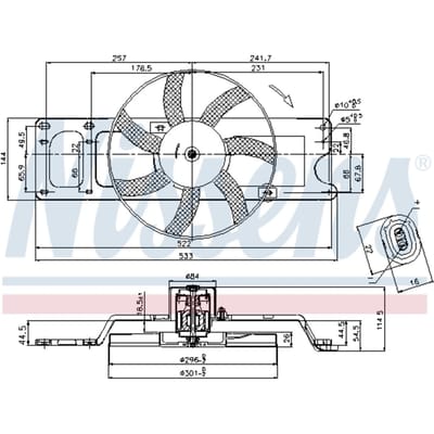 Koelventilatorwiel, motorkoeling NISSENS 85712