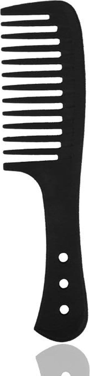 Cabantis Krullenkam met Handvat-Styling Tool-Wide Tooth Comb-KapperKam-Zwart