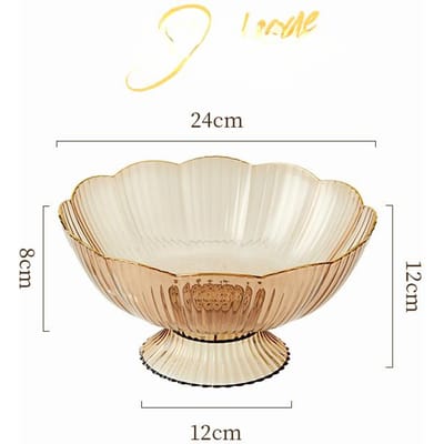 Licht Luxe Gouden Rand Afdruip Fruit Schaal Bloemvorm Grote Capaciteit Plastic Schaal Huis Woonkamer Snack Schaal Gedroogd Fruit Schaal no specification