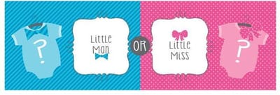 Banner Gender Reveal Little Man Or Miss