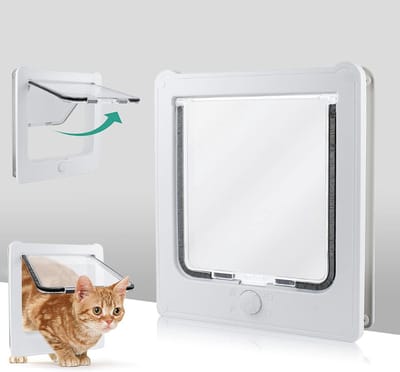 Nexvo®Kattenluik met Tunnel - Kattenluik - Kattenluik met Tunnel Petsafe - Wit- ‎‎5cm x 24cm x 5 cm; 600 g
