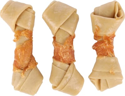 ZERO RAWHIDE GEKNOOPT BEEN MET KIP 10CM 3ST 120GR