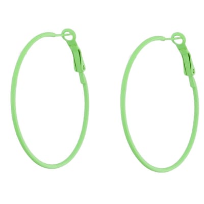 Behave - Oorbellen - Oorringen - Dames - Neon Groen - Trendy Statement - Lichtgewicht - 4.5 cm