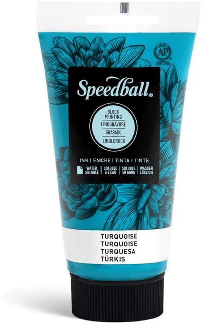 Water-soluble bloc printing ink turquoise - Speedball