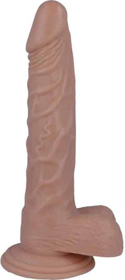 Mr. Intense - dildo - dildo vibrator - dildo vrouwen - dildo mannen - dildo anaal - dildo xxl  - beige - flexibel - 20,1cm Ø 3,2cm / sex / erotiek toys
