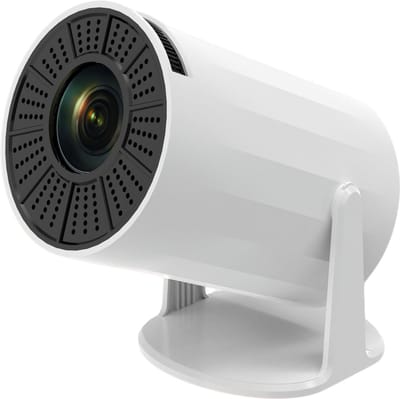 Aourow Mini Beamer 720P HD - Compacte LED Projector met WiFi 5G en Bluetooth 5.2 - Automatische Focus - 100 inch Scherm - Wit