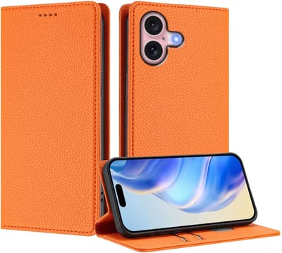 Dailygoods- Beschermhoes iPhone 16 - Klaphoes/Portefeuille - Leer/RFID-blokkering - Magnetisch/Schokbestendig - Multifunctioneel - 3 Kaartvakken - Telefoonhoes