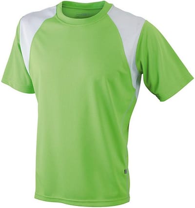 James and Nicholson Kinderen/Kinderen Junior Running Top (Kalk groen/wit)