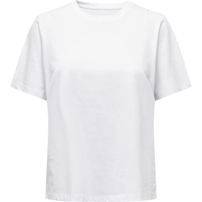 Only witte dames t-shirt   Ronde hals   Regular fit   Geen zakken   Duurzaam   Korte mouw Wit S