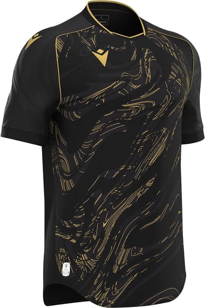 Macron Arcane Eco Shirt Korte Mouw Heren - Zwart / Goud | Maat: L