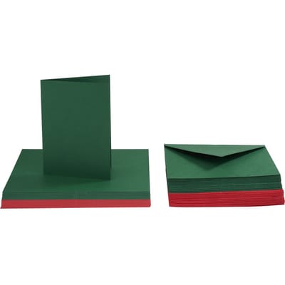 VBS Dubbele kaarten met enveloppen "Classic Xmas", 50 stuks